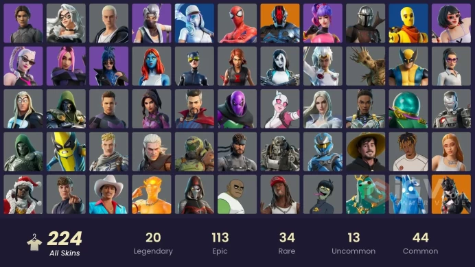 FA | 224 skins | Leviathan Axe | Lina Scorch | Subzero Cryptic | Optimus Prime | Arachne | Snap | Peter Griffin | Mizuki | Spectra Knight | Zeus