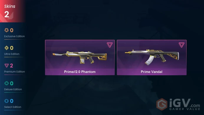 EU | VP 100 | LVL 72 | Prime//2.0 Phantom | Prime Vandal | V0382