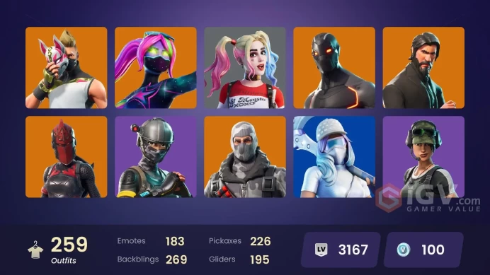 259 skins | The Reaper | Elite Agent | Take The L | Blue Team Leader | Sub Commander | Havoc | Tart Tycoon | Trailblazer | Heron Stance Hero | R