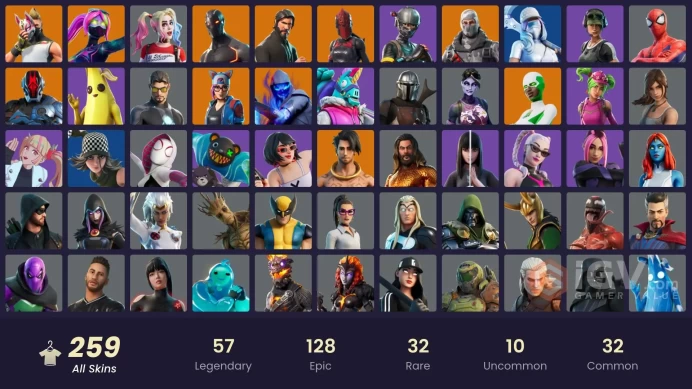 259 skins | The Reaper | Elite Agent | Take The L | Blue Team Leader | Sub Commander | Havoc | Tart Tycoon | Trailblazer | Heron Stance Hero | R
