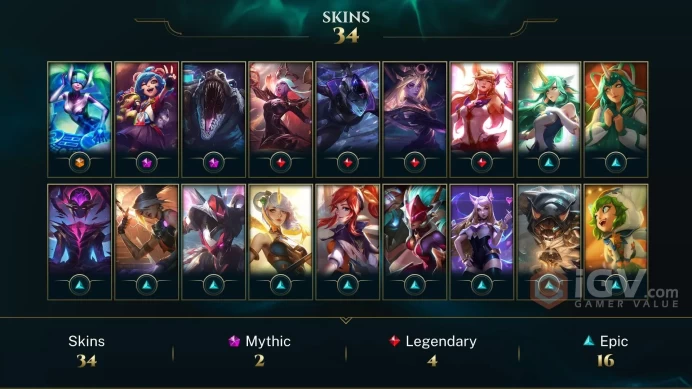 【LAN 】Level95  35  Champ/ 34 Skins   Full Access  High Quality Account  Instant Delivery️