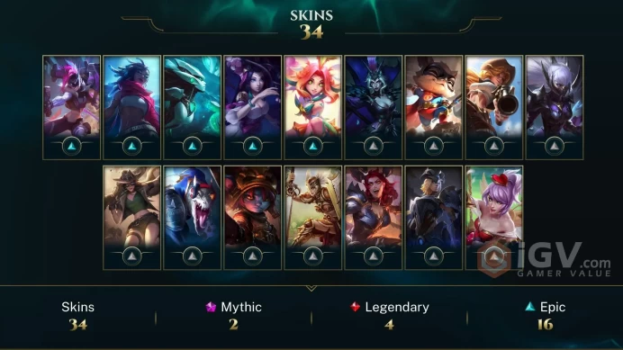 【LAN 】Level95  35  Champ/ 34 Skins   Full Access  High Quality Account  Instant Delivery️