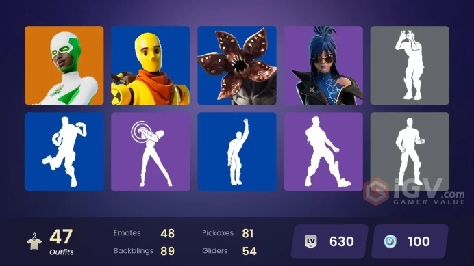  PC/PSN/XBOX  47 SKINS  Valeria  All Might  Peter Griffin  Backlash  Blaze  Hope  100 VBUCKS  FMQNX 