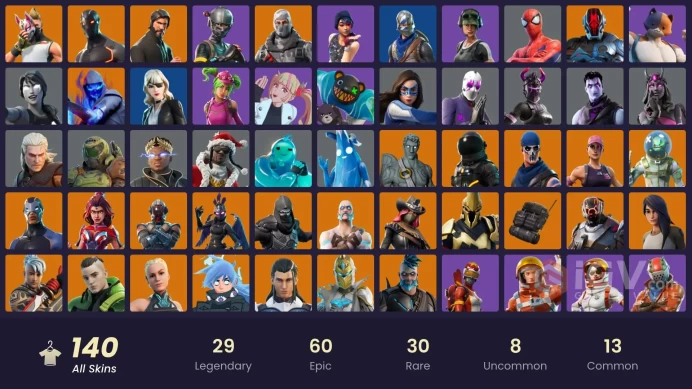 140 skins/full access/sparkle specialist/the reaper/take the l/floss/pc,psn/deluxe stw/battle bus banner/blue squire/axecalibur