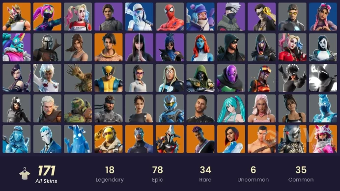 [ALL PLATFORMS]-171 Skin-160 Pickaxes-142 Emotes-129 Gliders-Midsummer Midas-Lara Croft (2000s)-Victoria Saint-FULL ACCESS-
