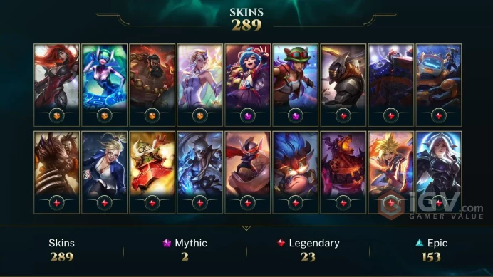 EUW P4 - 287 SKIN -&nbsp; %71 WIN RATE HIGH MMR- FULL CHAMPION- INSTANT DELIVERY - FULL ACCESS - ALL GUARANTEED
