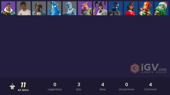 PC/PSN/XBOX 11 SKINS Yuki Yubari Slayer Juice WRLD Polar Peely Glacial Dummy 200 VBUCKS Eo1bf