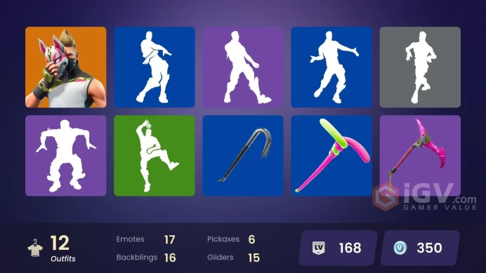  PC  12 SKINS  Drift  Ragnarok  Enforcer  Wild Card  Wingman  Sun Strider  300 VBUCKS  EpuW6 