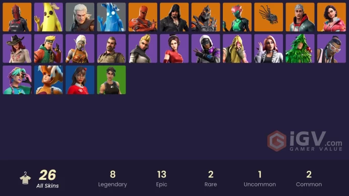  PC  26 SKINS  Vendetta  Rox  Sentinel  Singularity  Ruin  Blackheart  Demi  850 VBUCKS  FMr1Z 