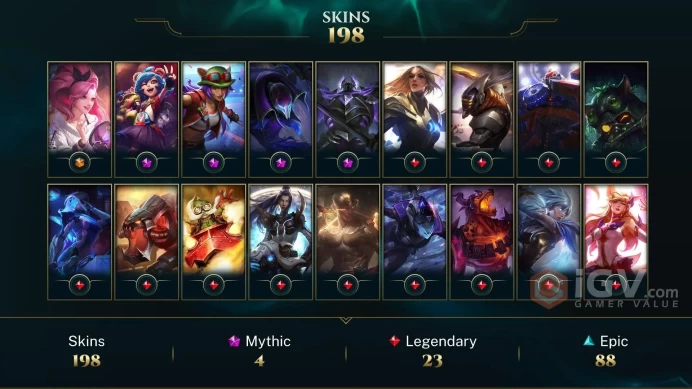 EUW / BRONZE 1 - 172 Champ - 198 Good Skins(1 Ultimate, 4 Mythic, 23 Legendary, 88Epic) - SAFETY - FULL ACCES - LIFETIME WARRANTY - CHEAP