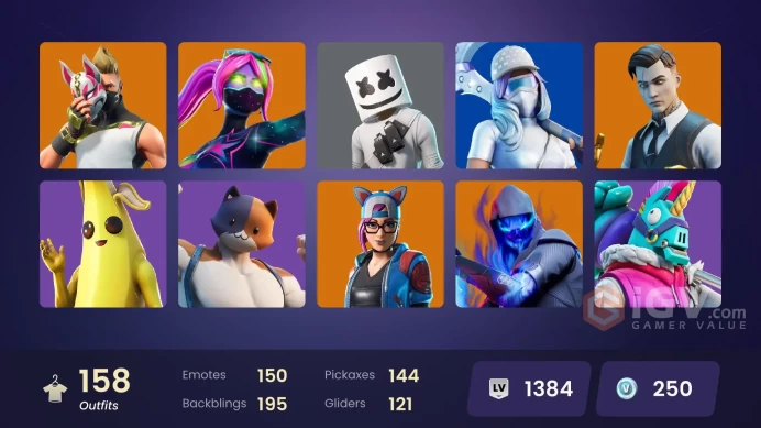 [PC/PSN/XBOX/Nintendo]  159 skins F/A :  Leviathan Axe | OG STW | Gold Midas | Master Chief (Matte Black) | Gold Brutus | End Zone | Fusion | Vi
