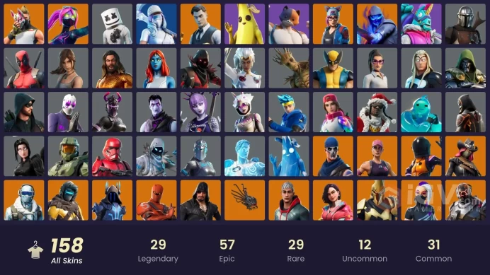 [PC/PSN/XBOX/Nintendo]  159 skins F/A :  Leviathan Axe | OG STW | Gold Midas | Master Chief (Matte Black) | Gold Brutus | End Zone | Fusion | Vi