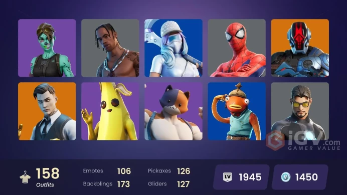 [PSN/XBOX/PC] 158 skins | Travis Scott | Gold Meowscles | Gold Brutus | Gold TNTina | WORLD CUP | Gold Midas | Keri Commander | Hybrid | Joey 