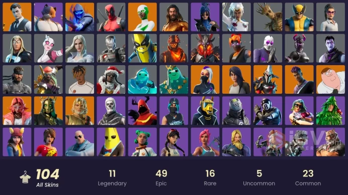 [PSN/XBOX/PC] 104 skins | Gold Brutus | Gold Midas | Major Lazer | Merry Mint Axe |Eternal Knight | Fusion | Peter Griffin | Backlash | Fade |