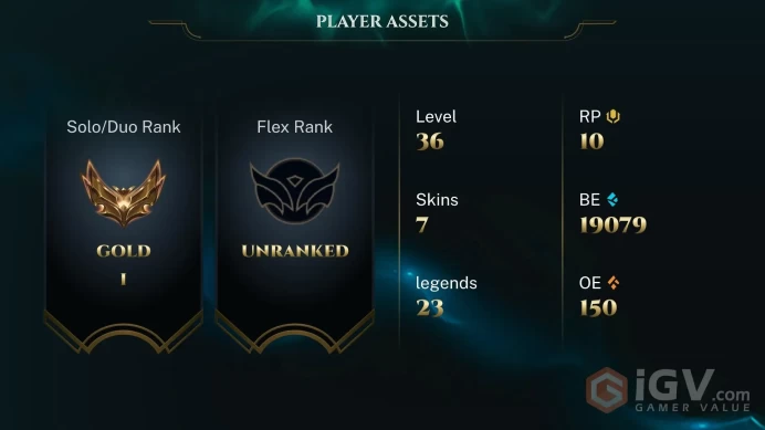 [EUW] S2026 - Gold 1 -4LP- 43Win - 18Lose - 70 Winrate - +30/-10 LP Gain - 19K Be - Honor 5 - Instant