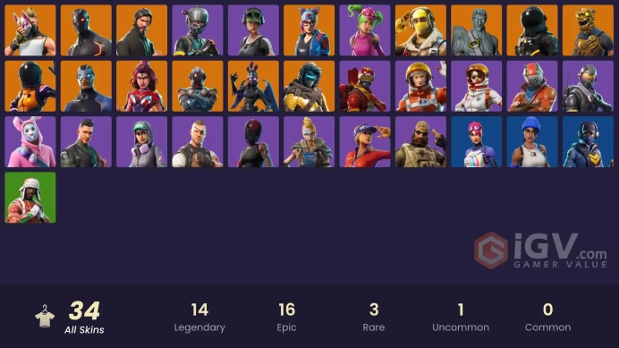 [PC/PSN/XBOX] 34 skins | The Reaper | Elite Agent | Blue Team Leader | Take The L | Trailblazer | Rogue Agent | Rust Bucket | Tenderizer 