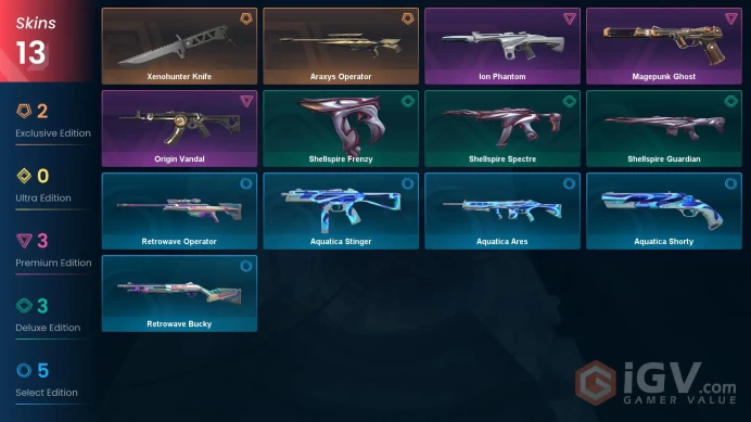 NA | [Quick With Mail] Origin Vandal + Xenohunter Knife + Ion Phantom + Araxys Operator + Magepunk Ghost + Other Skins | FA