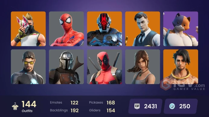 [PSN/XBOX/NIN/PC] 144 SKINS | GOLD MEOWSCLES | GOLD BRUTUS | GOLD MIDAS | TART TYCOON | MASKED FADE | HARBINGER ARMOR OMEGAROK | STAGE 5 | 250VB