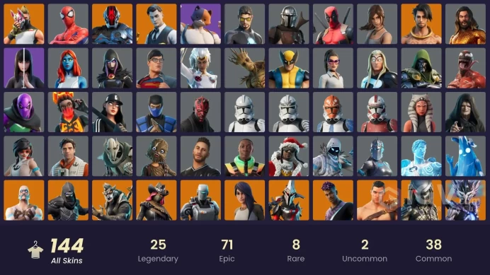[PSN/XBOX/NIN/PC] 144 SKINS | GOLD MEOWSCLES | GOLD BRUTUS | GOLD MIDAS | TART TYCOON | MASKED FADE | HARBINGER ARMOR OMEGAROK | STAGE 5 | 250VB