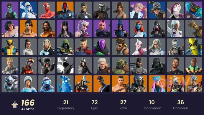 [PSN/XBOX/NIN/PC] 166 SKINS | KERI COMMANDER | TART TYCOON | FULL RECON | MASKED FADE | HARBINGER ARMOR OMEGAROK | OCEANIC CAMOUFLAGE