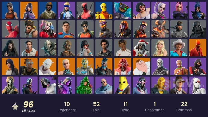 [PC/PSN] 96 skins | Renegade Raider | Aerial Assault Trooper | IKONIK | Glow | Neo Versa | Spectra Knight |	Y287