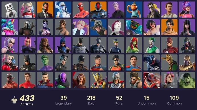 [ALL PLATFORMS]-433 Skin-379 pickaxes-285 emotes-350.000 V-BUCKS SPEND-FULL ACCESS-