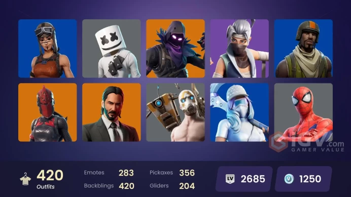 [ALL PLATFORMS]-416 Skin- 351 Pickaxe-279 Emotes-Front Man-Snake Eyes-Games Guard-Ryu-Lara Croft-Mechagodzilla-Renegade Raider-FULL ACCESS-