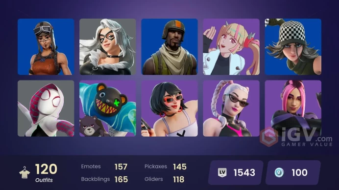 [ALL PLATFORMS]-120 Skins-Aerial Assault Trooper+Renegade Raider-Esme-Ravemello-Black Cat-Ascendant Midas-Son Goku-FULL ACCESS-