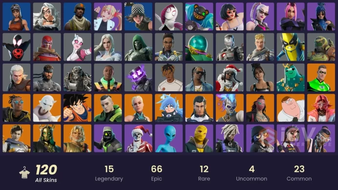 [ALL PLATFORMS]-120 Skins-Aerial Assault Trooper+Renegade Raider-Esme-Ravemello-Black Cat-Ascendant Midas-Son Goku-FULL ACCESS-