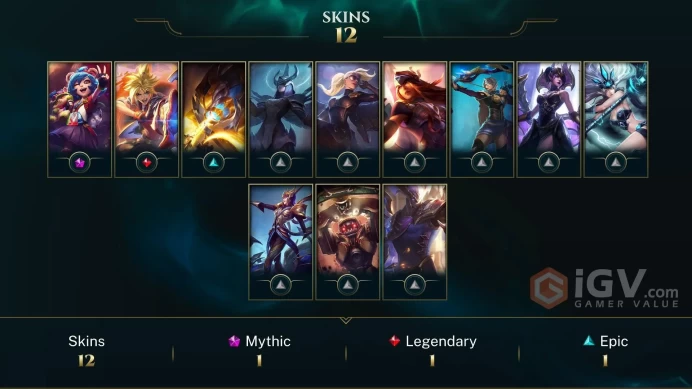 【LAN 】Level 111 64 Champ/ 12 Skins Full Access High Quality Account Instant Delivery️