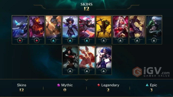 【LAN 】Level 118  55  Champ/ 12 Skins   Full Access  High Quality Account  Instant Delivery️