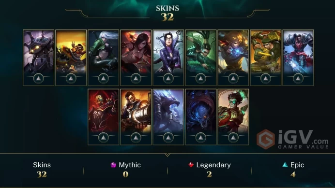 【LAN 】Level 75  104  Champ/ 32 Skins   Full Access  High Quality Account  Instant Delivery️