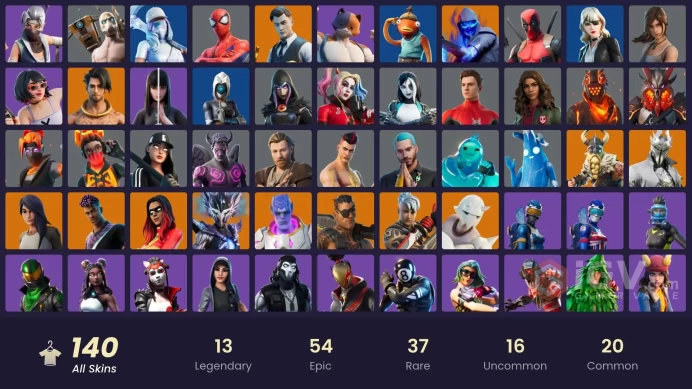 FA | 140 skins | Merry Mint Axe | Rogue Spider Knight | Gold Brutus | Gold Meowscles | Gold Midas | Unchained Ramirez | Grind | Clutch | Ronin