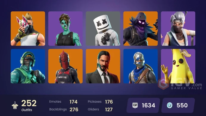 [ALL PLATFORMS]-252 Skin-OG STW-Blue Squire-John Wick-Breakpoint-Vertex-Oblivion-Supersonic-Arachne-The Ice Queen-The Ice Queen-Dante-FULL ACCES