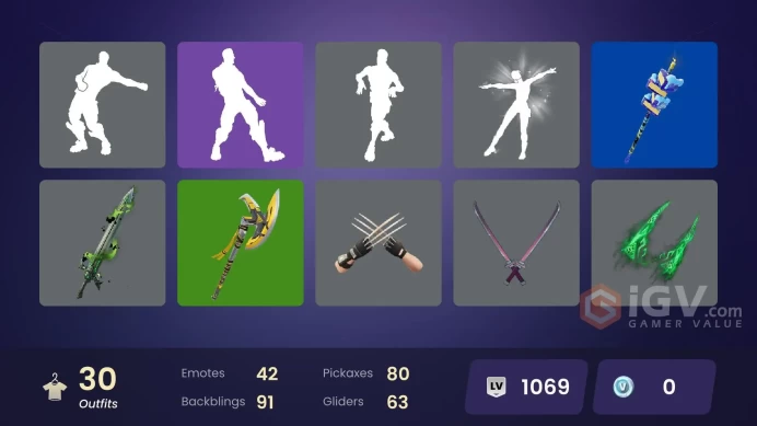 PC 30 SKINS 1-Ball Shuri Chaos Director Mysterio Kendo Slayer Juice WRLD Blitz Knight Yulejacket Meowdas 