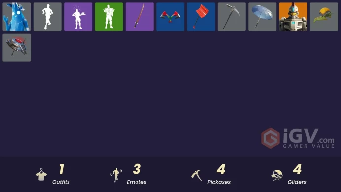 [PSN/PC/Xbox] 1 skins | Polar Peely | Ancestral Bloom | Clawz Retro | Blade of the Waning Moon | Snowplower | Holly Hatchets 