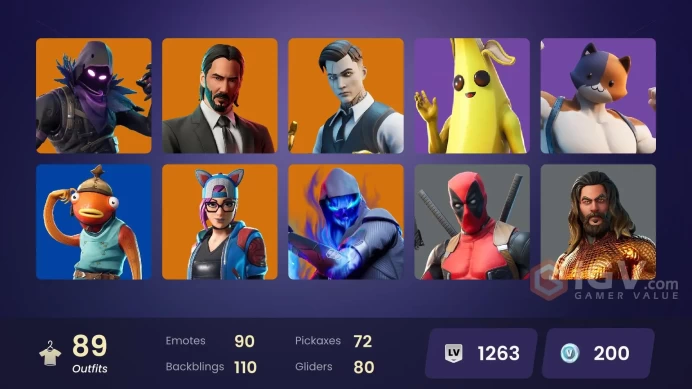 [PC/PSN/XBOX/Nintendo] 89 skins F/A : John Wick | Gold Brutus | Gold Midas | WORLD CUP | Tart Tycoon | Fade | The Scientist | Zenith | Blackhear