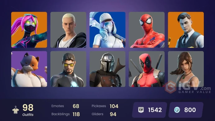 [PC/PSN/XBOX/Nintendo] 98 skins F/A: Skull Trooper | Gold Brutus | Gold Midas | Kymera | Ronin | The Ageless | Eternal Knight | Omegarok | Nezum