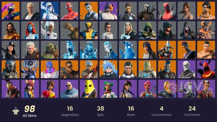 [PC/PSN/XBOX/Nintendo] 98 skins F/A: Skull Trooper | Gold Brutus | Gold Midas | Kymera | Ronin | The Ageless | Eternal Knight | Omegarok | Nezum