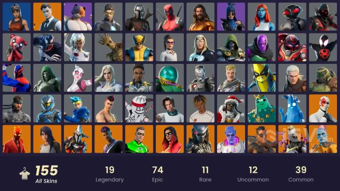 [ALL PLATFORMS-]-155 Skin-196 Pickaxei-161 Gliders-175 Emotes- Son Goku-Midas-Ghost Face-FULL ACCESS-