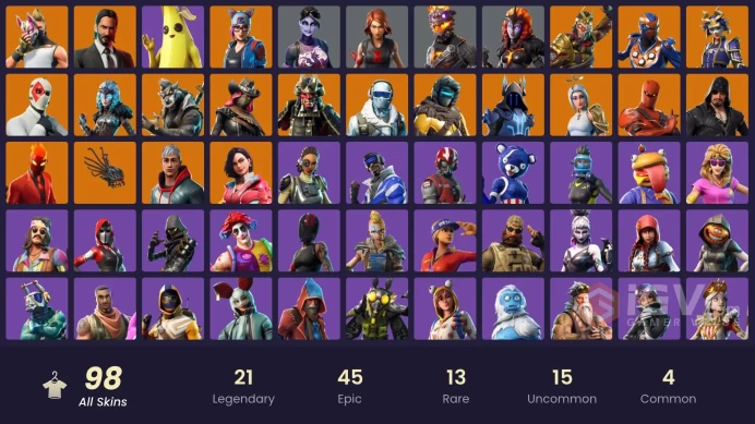 [ALL PLATFORMS]-100 Skin-Shogun OG-Criterion-Ark-Castor-Black Widow Outfit-Kenji-Cloaked Star-FULL ACCESS-