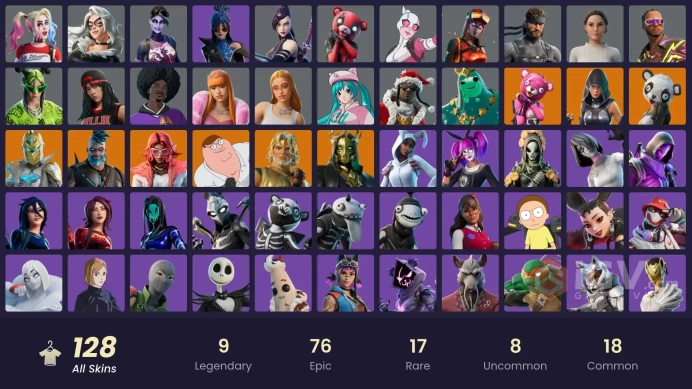 [ALL PLATFORMS]-128 Skin-110 Pickaxes-Lace-Black Cat-Raven Team Syd-Harley Quinn-Astra-Nobara Kugisaki-Green Roots Billie-FULL ACCES-BEST SELLER