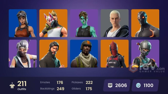 [ALL PLATFORMS]-211 Skin-222 Pickaxes-176 Emotes-Take The L-Dark Skully-The Reaper-Elite Agent-Blue Squire-Royale Knight-FULL ACCESS-