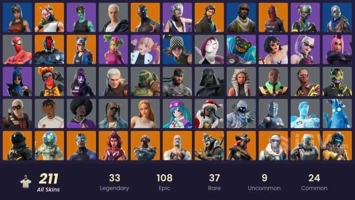 [ALL PLATFORMS]-211 Skin-222 Pickaxes-176 Emotes-Take The L-Dark Skully-The Reaper-Elite Agent-Blue Squire-Royale Knight-FULL ACCESS-