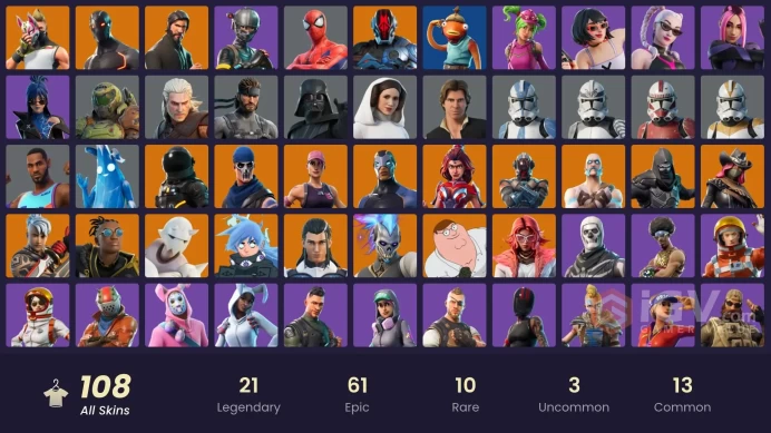 108 skins | The Reaper | Elite Agent | Take The L | Tidy | Omega | Ride The Pony | Malik | Calamity | Nezumi | Snap | Peter Griffin | Enforcer