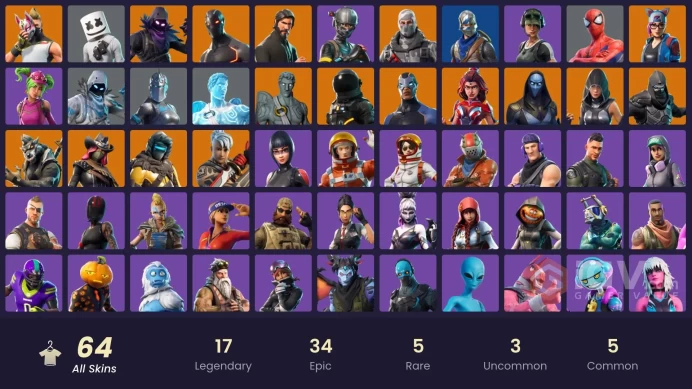 64 skins | The Reaper | Elite Agent | Take The L | Blue Squire | Omega | Havoc | Trailblazer | Ride The Pony | Snowflake | Strong Guard