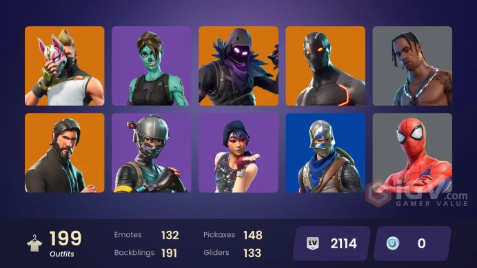 198 skins | Travis Scott | The Reaper | Elite Agent | Take The L | Floss | Blue Squire | Royale Knight | Omega | Reaper | Candy Axe