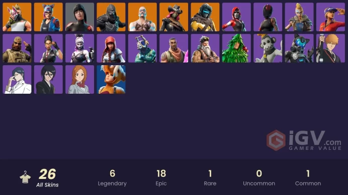  PC/PSN  26 SKINS  Zenith  Ragnarok  Drift  Enforcer  Calamity  Lynx  Fable  200 VBUCKS  FOqHM 