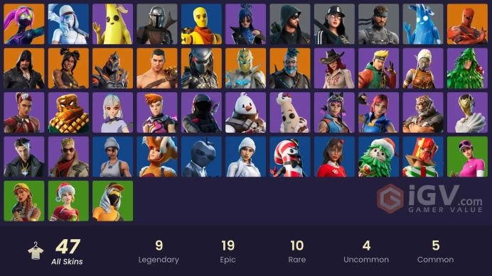  PC  47 SKINS  Blackheart  Mandalorian  Hybrid  Menace  Spectra Knight  Omegarok  0 VBUCKS  FO3bj 