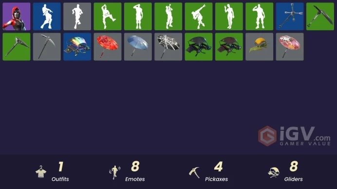 [PSN/XBOX/PC] 1 skins | The Ace | Swag Bag | Fabled Cape | Uplink | Standard Issue | Precision | Clawz Retro | Lug Axe | Caliper